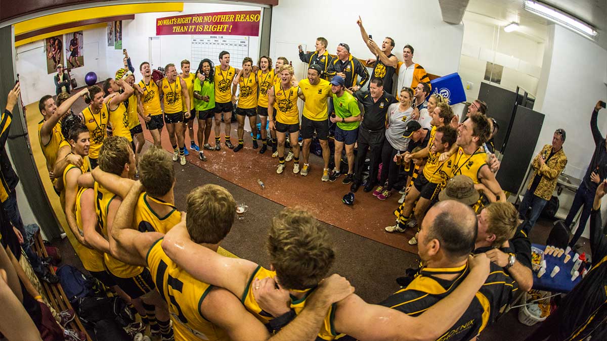 2013 - A-GRADE PREMIERS sing the team song loud and proud